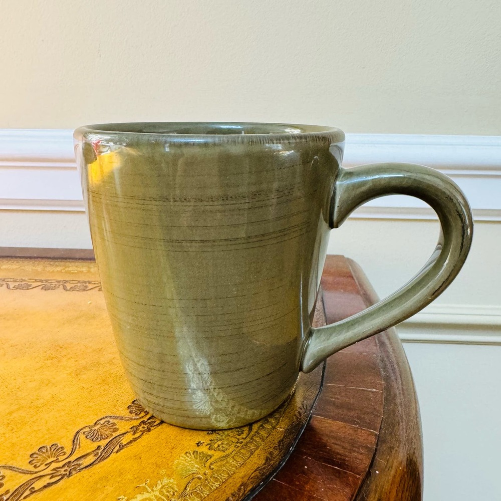 Tag Terra Olive Green Soho Reactive Glazed 16 oz Mug Coffee Cup